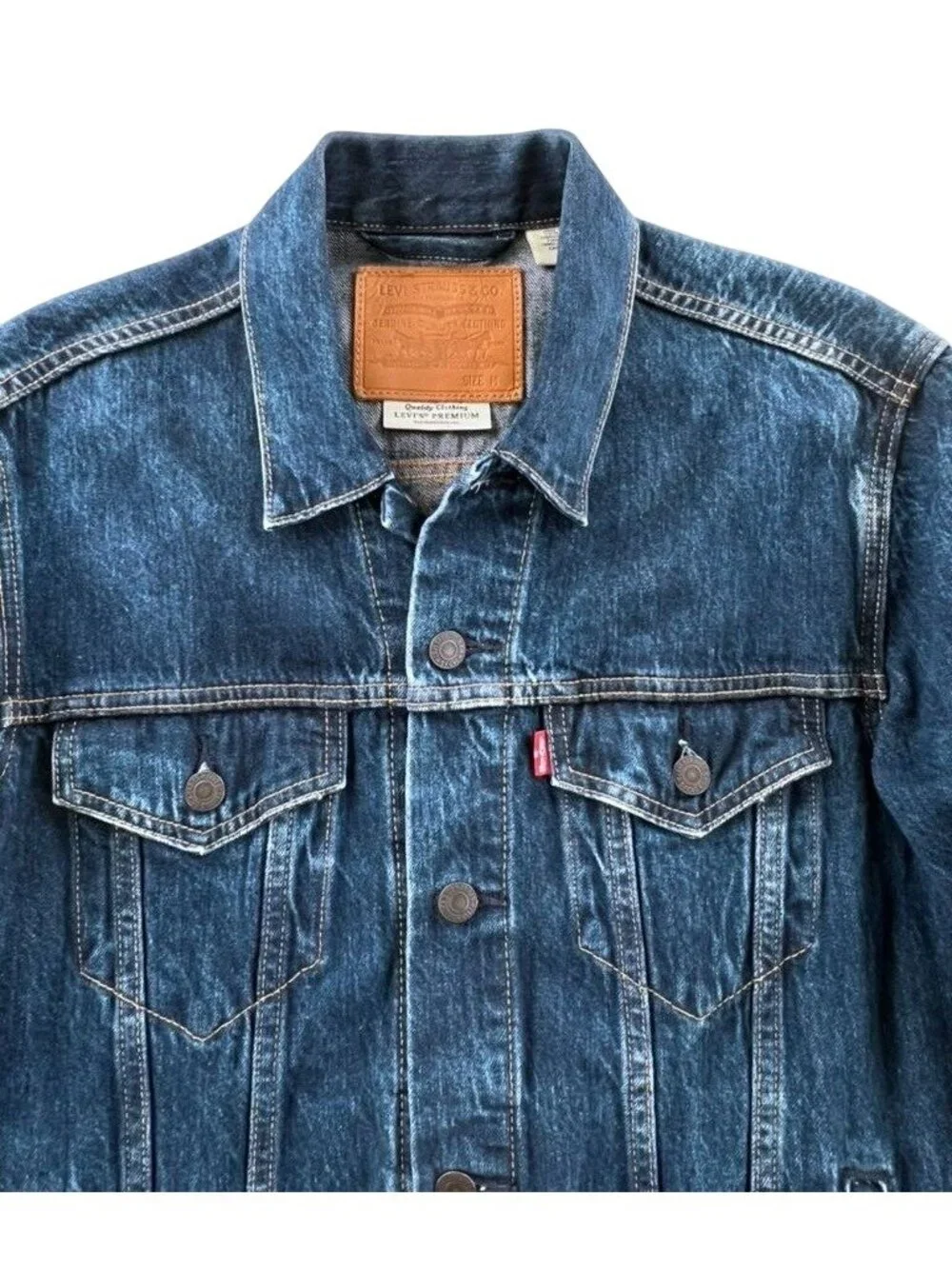Levi's Premium Blue Denim Trucker Jacket Medium